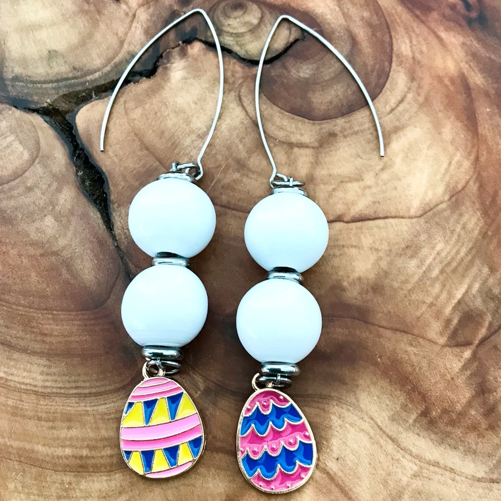🆕Easter Egg Dangle Earrings-Hand Painted